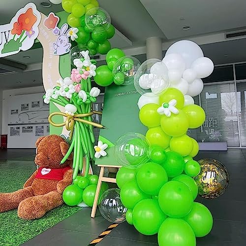 412pcs Lime Green Balloon Garland Arch Kit 18 12 10 5 Inch Different Sizes Matte Latex Balloons for Baby Shower Light Green Theme Birthday Summer Jungle Forest Party Decoration - Image 5