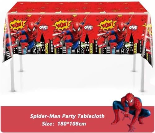 118 Pcs Spider Birthday Party Supplies Set, Spider Theme: 1Banner, 20Cups, 6Hanging Swirls, 30(Spoons+Forks+Knives), 1Tablecloth, 20Plates(9 inch), 20Plates(7 inch), 20Napkins - Image 4
