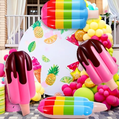 JellyArch 4 Pcs Inflatable Popsicle Party Decorations Summer Pool Luau - Image 6