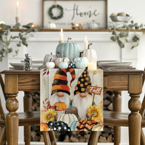 Artoid Mode 210 GSM Fall Table Runner Home Party Decor 13x90 Inch - Image 2