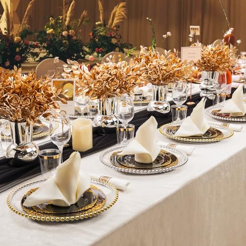 Hioasis 210 Pcs Black Gold Plates for Graduation - Image 6