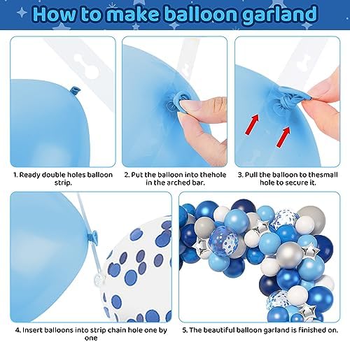 Amandir 144Pcs Navy Blue Balloons Arch Garland Kit - Image 3