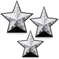 Leinuosen 3 Pcs 25.8" - 31.5" Star Starry Night Movie Night Party Decoration Silver Glitter Star Cardboard Cutout Stand-up Movie Prom Awards Homecoming Wedding Birthday Party Photo Prop Backdrop Decor by Leinuosen