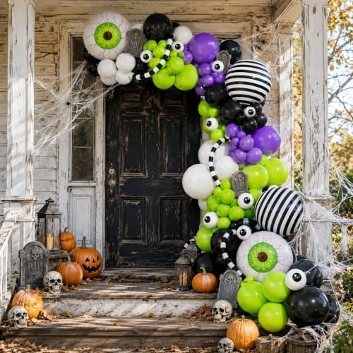 Purple Green Black Halloween Balloon Arch Garland Kit for Party Decorations - Image 5