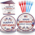 96 Pcs Make Birthdays Great Again Party Decorations, Serves 24 by Greencian
