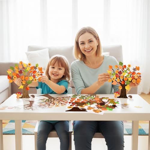 30 Set Fall Trees Craft Kits Make Your Own DIY Thanksgiving Tree Decoration - Image 5