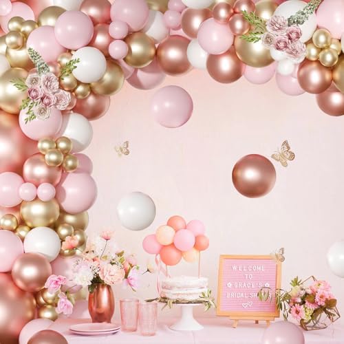 Rose Gold Pink Balloon Arch Kit 126Pcs Balloon Garland Kit - Image 2
