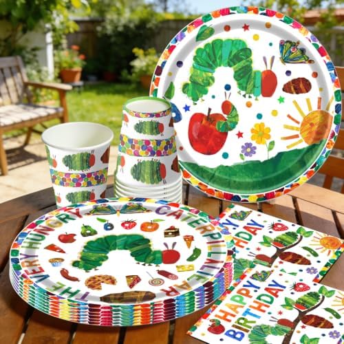 150pcs Hungry Caterpillar Party Supplies Butterfly Party Tableware 30 Guest - Image 7