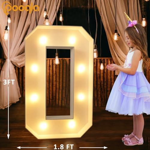 Pooqla 3 FT Marquee Letters, Light Up Letter O, Cool White and Warm White - Image 5