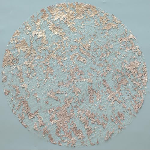 50 Pcs Rose Gold Placemats Round Disposable Glitter Charger 13" by Snowkingdom