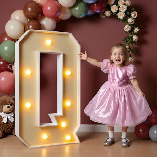 imprsv 3FT Marquee Letters, Large Light Up Letters Q Sign for Party Decor by Letsmakeitimpressive