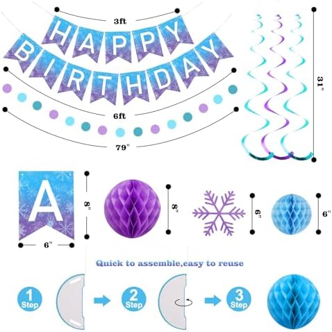 meowtastic Birthday Decorations Happy Birthday Banner with Honeycomb Balls - Image 3