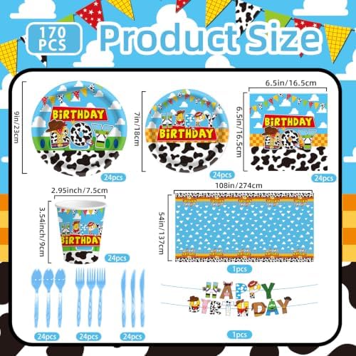 170Pcs Toy Birthday Party Decorations for 24 Guests, All-in-One - Image 2