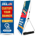 EKSPRINT Custom Banner with X Stand 31.5" X 70.86", Banners and Signs Customize, Custom Retractable Banner with Travel Bag for Display, Store, Wedding, Graduation, Outdoor Indoor Events by EKSPRINT