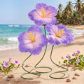 3 Sets 5 FT Giant Hibiscus Flowers Decor, Standing, Purple by Maysing