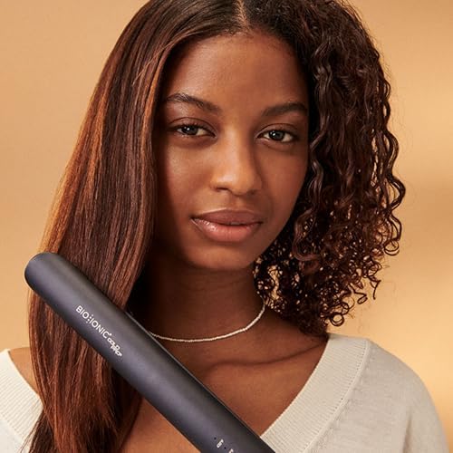 Bio Ionic GoldPro Hair Straightener, Blue, Moisturizing Heat Technology & 24K Gold MX, Hair Straightening Iron for Sleek Styles & Flat Iron Curls, 40% Longer Plates, Adjustable Heat - Image 5