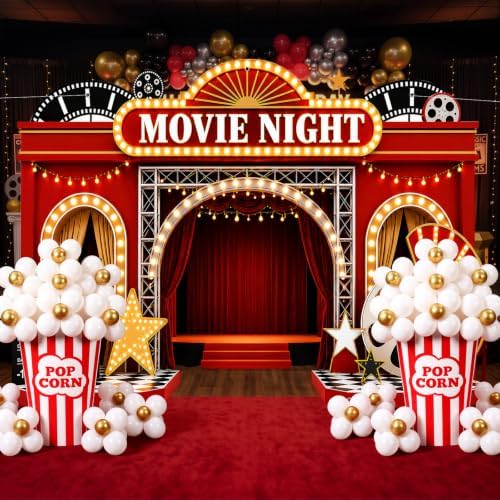 Novabright 103 Pcs Movie Night Party Decorations Movie Themed Backdrop - Image 5