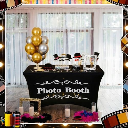 Gilprop Photo Booth Props Tablecloth Spandex Table Cover, Stylish, 4ft - Image 4