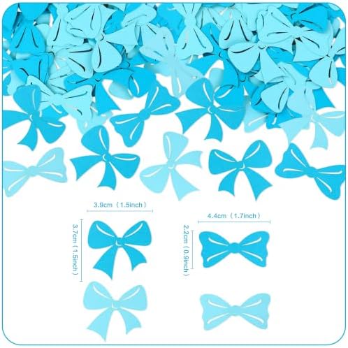 200Pcs Double-sided Blue Bows Confetti Bow Bowknot Table Decorations - Image 2