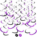 BEISHIDA 30Pcs Black Purple Hanging Swirls for Birthday Halloween Supplies by Beishida