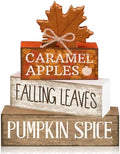 Moucuny 4 Pcs Fall Decor Wooden Maple Leaf Decoration Thanksgiving Decor by Moucuny