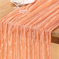 DeZerlor Peach Cheesecloth Table Runner 1 Pack Summer Boho Runner by DeZerlor