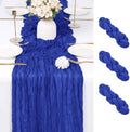 3 Pack Royal Blue Cheesecloth Table Runner 17x108 Inch Semi Sheer Boho Gauze Cheese Cloth Fabric Table Runners Table Decor for Wedding Party Baby Shower Birthday Home Decor Garden Farmhouse by Unknown