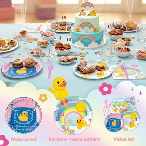 GaofanWai English Teacher Plates and Napkin - 96PCS Cartoon Teacher Tableware for Girls, Happy Birthday Party Decoration Dinnerware Set Paper Napkin Fork for Cartoon Teacher Fans Baby Shower 24 Guests - Image 3