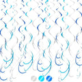 BEISHIDA 30Pcs Blue Silver Hanging Swirls Birthday Winter Party Supplies by Beishida