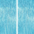 2 Pack Thickened Blue Metallic Foil Fringe Curtains Streamer Rip Resistant Shimmer Tinsel Photo Booth Backdrop for Birthday Wedding Christmas Bachelorette Party Decorations 3.28ft x 6.56ft by Unknown