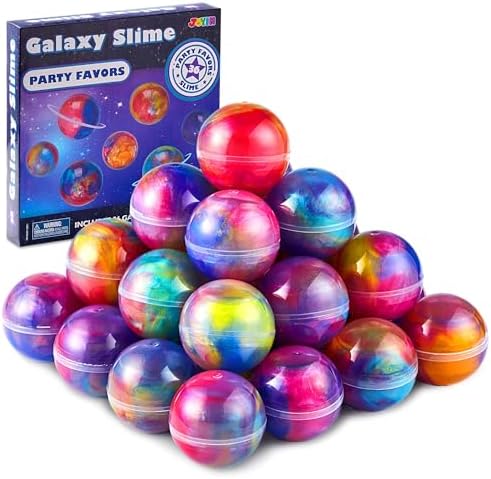 JOYIN Slime Party Favors, 36 Pack Galaxy Slime Ball- Stretchy, Non-Sticky, Mess-Free, Stress Relief, and Safe - Toys for Girls and Boys - Easter, Classroom Reward, Party Supplies, Halloween by JOYIN