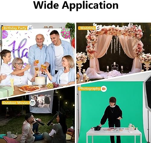 ShowMaven Green Screen Backdrop with Stand, 5x6.5ft Adjustable Photo Backdrop Stand with Flat Base, 4 Clamps and Backdrop for Meeting, Photography, Parties (5x8.5ft) - Image 7