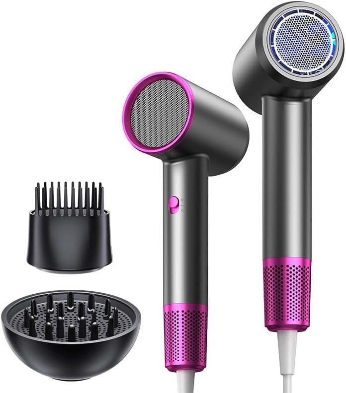 Hair Dryer Fast Dry Professional Ionic Hairdryer, Super Compact & Lightweight with Even Heat Anti-Static, Frizz-Control, Quick Drying, Energy Saving, Hairdryers for Women & Man - Image 2