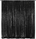 Poise3EHome Black Sequin Backdrop,8FT x 10FT Sequin Photography Backdrop Curtain for Party Decoration by Poise3EHome
