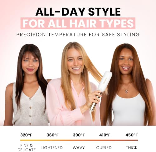 ELLA BELLA® Titanium Flat Iron Hair Straightener Large with Infrared - Image 5