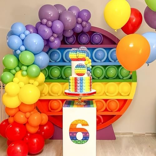 Voircoloria 98pcs Rainbow Balloons Garland Arch Kit, 18 12 10 5 Inch - Image 3