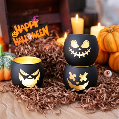 Jack O Lantern Votive Candle Holders for Indoor Outoddr Halloween Decor - Image 6