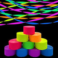 1200 feet Glow Crepe Paper Streamers UV Glow Party Neon Streamer Black Light Reactive Fluorescent Neon Paper Party Streamers Glow in The Dark Wedding Birthday Blacklight Party Decorations by WELITTCON