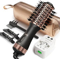120-240V Travel Hair Dryer Brush with Universal Power Adapter by HairTrends