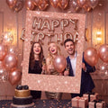 Beeveer 40 x 30 in Large Photo Booth Selfie Frame Props, Rose Gold Vertical by Beeveer