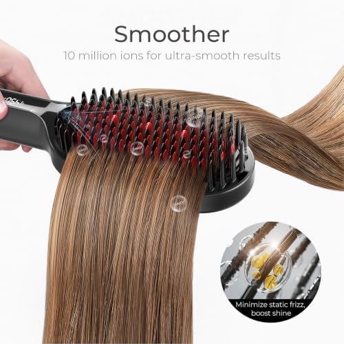 TYMO Hair Straightener Brush - Ionic Plus Straightening Brush for Women - Image 5