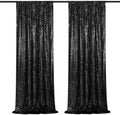 Black Backdrop Curtains for Parties 2 Panels 2ftx8ft Sequin Birthday Backdrop Seamless Photography Background Halloween Decoration by SoarDream
