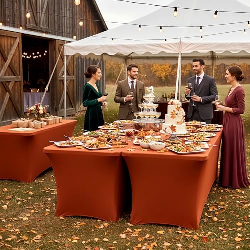 Spandex Table Cloths for 6 foot Rectangle Tables-Fitted Stretch Table Cover - Image 5