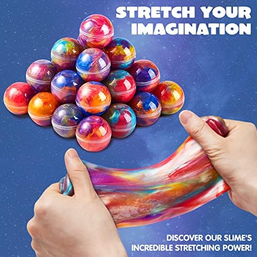 JOYIN Slime Party Favors, 36 Pack Galaxy Slime Ball- Stretchy, Non-Sticky, Mess-Free, Stress Relief, and Safe - Toys for Girls and Boys - Easter, Classroom Reward, Party Supplies, Halloween - Image 5