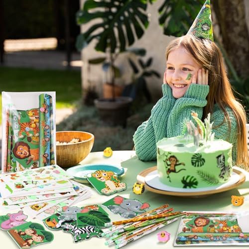 BenLouis 240Pcs Jungle Safari Stationery Set Party Favors for Kids - Image 5