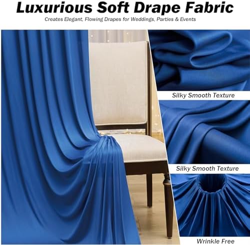 20x12 ft Royal Blue Backdrop Curtains for Weddings, Birthdays and Photos - Image 4