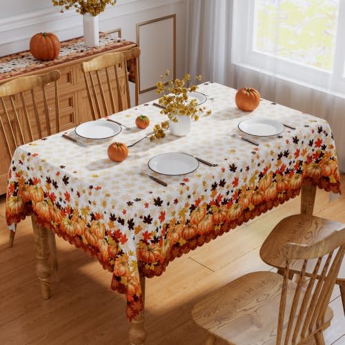 Siilues Fall Tablecloth Rectangle 60x84 Inch Thanksgiving Home Party Decor - Image 3