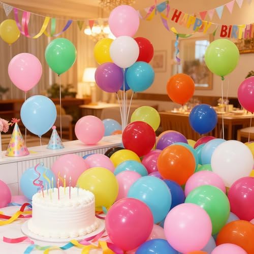 400 Pack Rainbow Balloons - 5 Inch Assorted Colors Mini Latex Helium Balloons Bulk (12 Kinds) - Image 5