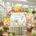 Winnie Balloon Arch Kit with Arrow Signs Banner backdrop Bee daisy Balloon for Classic Bear theme Decorations pink and Yellow Balloons for Honeycomb Bear Birthday Decorations girl Baby Shower supplies by KozeeBalloons%E2%80%94%E2%80%94ColorMatters