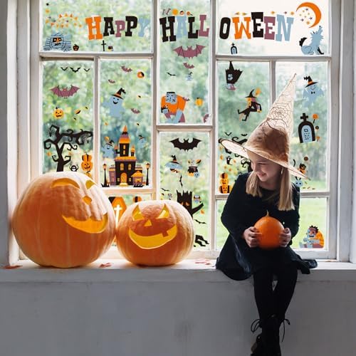 CCINEE Halloween Window Stickers - 10 Sheets Window Clings Decals for Party Decoration, Indoor & Outdoor Home Decor (Pack of 2) - Image 5